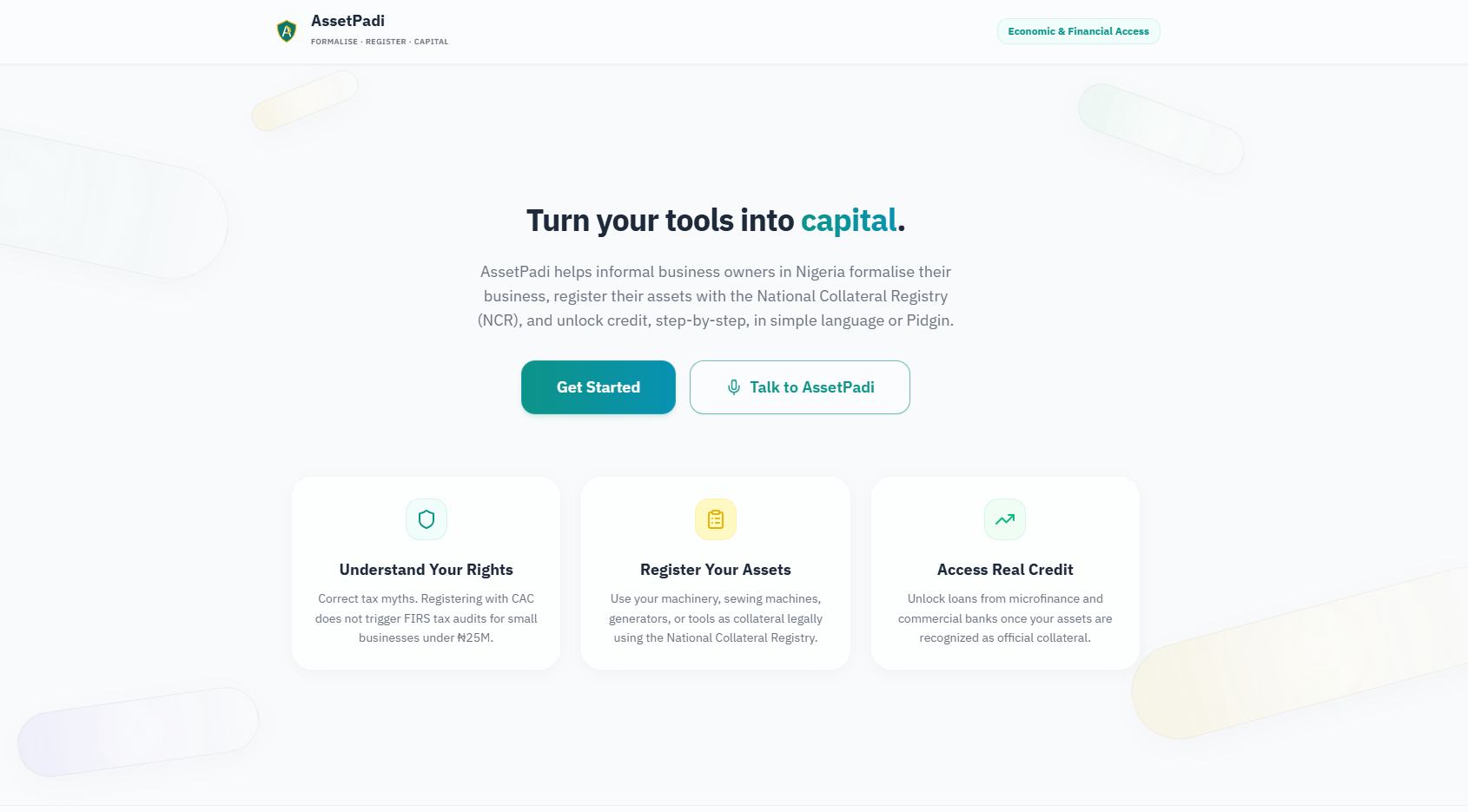 AssetPadi (Hackathon MVP)